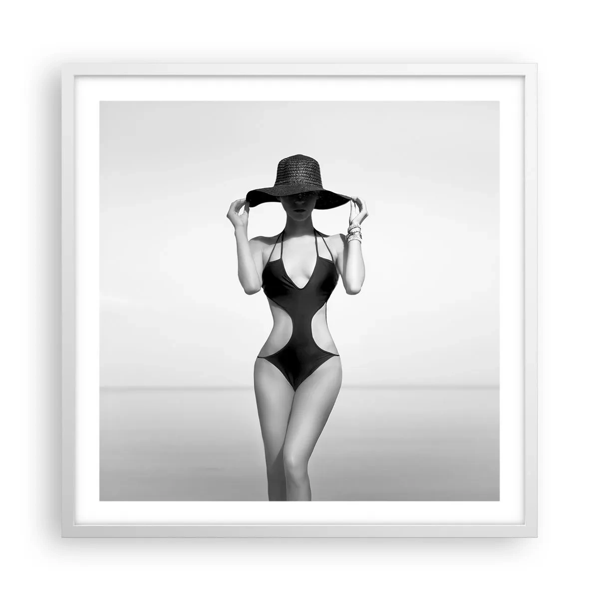 Plakat i hvid ramme - Mit navn er Elegance - 60x60 cm