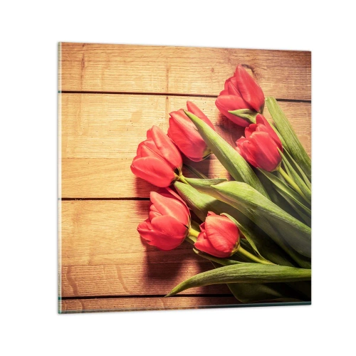 Billede på glas - Forårets tilståelse - 40x40 cm