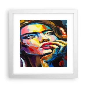 Plakat i hvid ramme - Drømme som fugle svæver gennem himlen - 30x30 cm