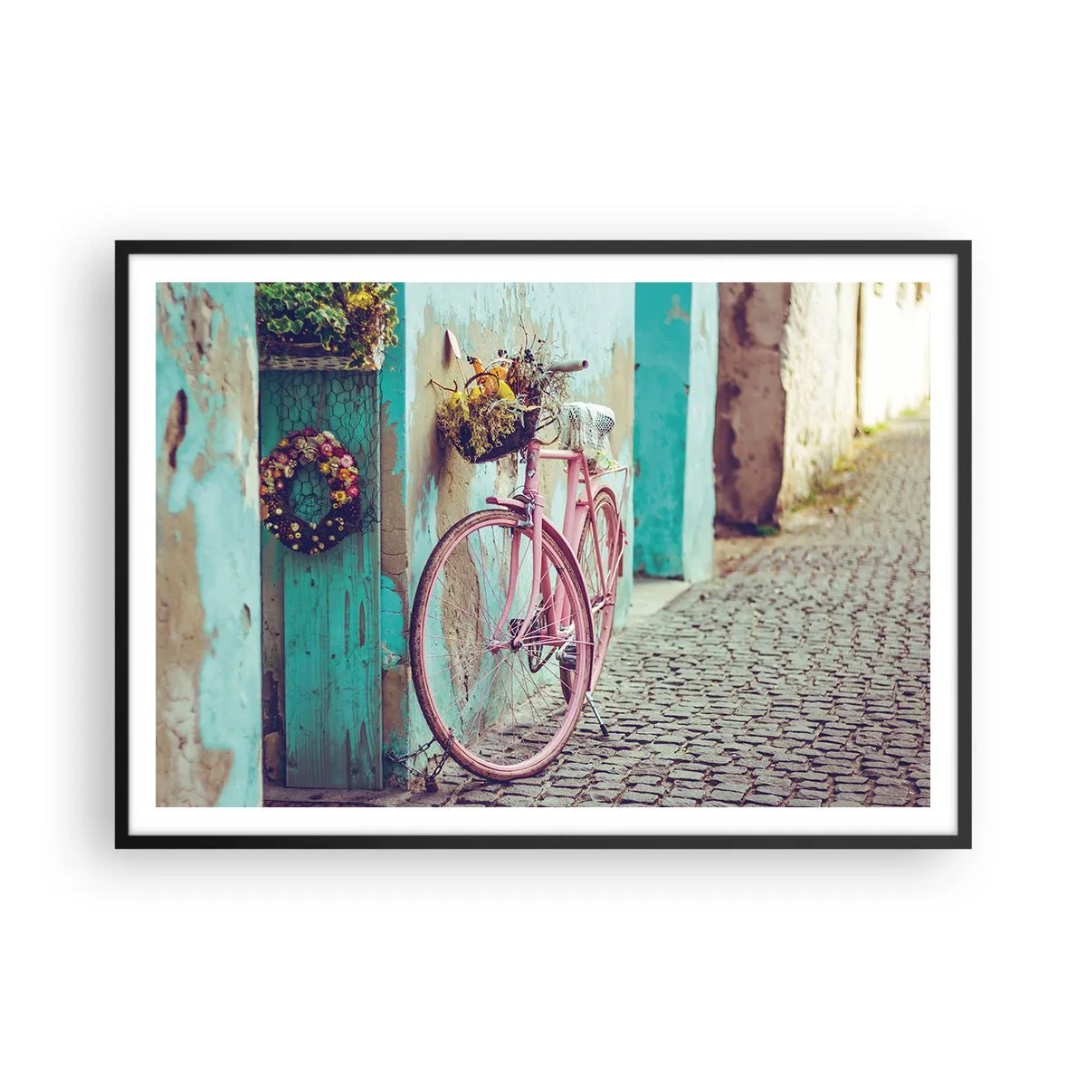 Plakat i sort ramme - Jeg vender tilbage om lidt - 100x70 cm