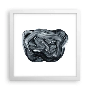 Plakat i hvid ramme - Så enkelt er det ikke - 30x30 cm