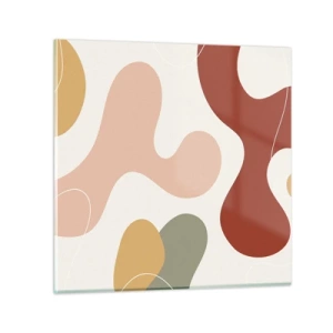 Billede på glas - Es eller flores? - 40x40 cm