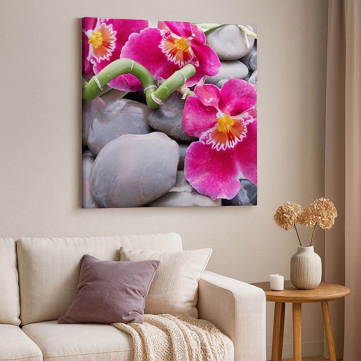 Lærredstryk - Billede på lærred - Kulde og varme - 30x30 cm