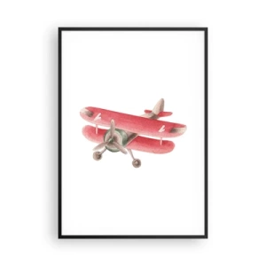 Plakat i sort ramme - Klar til at flyve højt - 70x100 cm