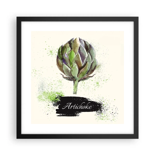 Plakat i sort ramme - Eviva grøntsager! - 40x40 cm