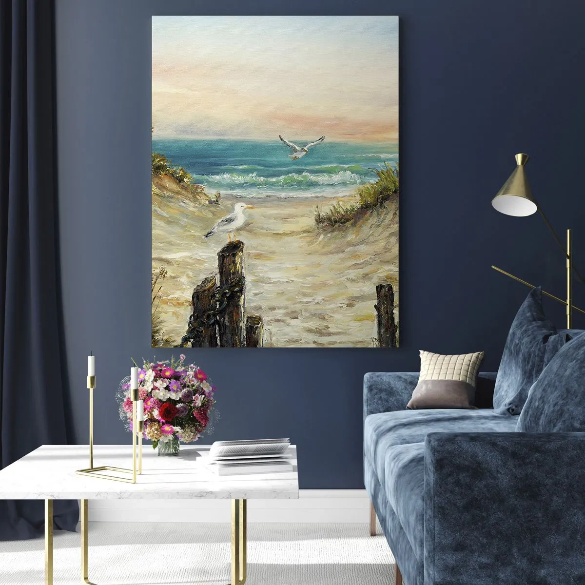 Billede på glas - Vindstille tilbagetog - 50x70 cm