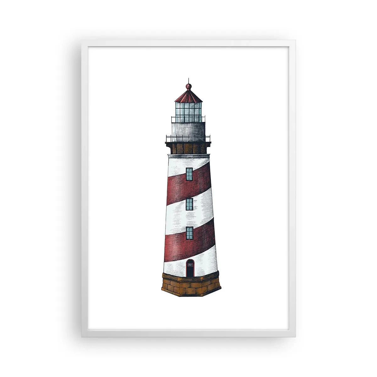 Plakat i hvid ramme - Altid på vagt - 50x70 cm