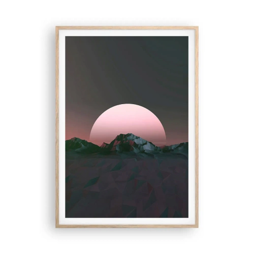 Plakat i ramme af lyst egetræ - I en nabogalakse - 70x100 cm