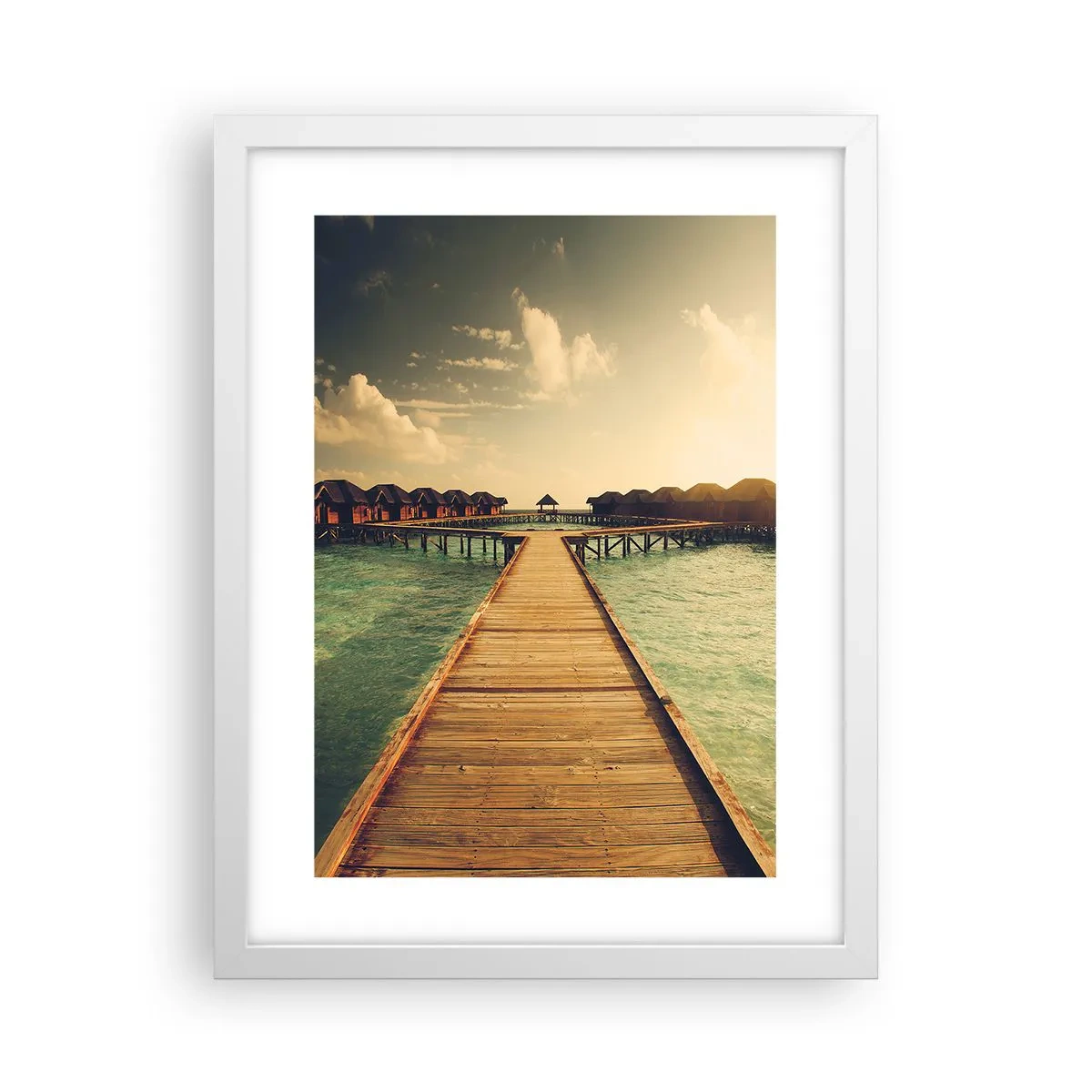 Plakat i hvid ramme - En varm invitation - 30x40 cm