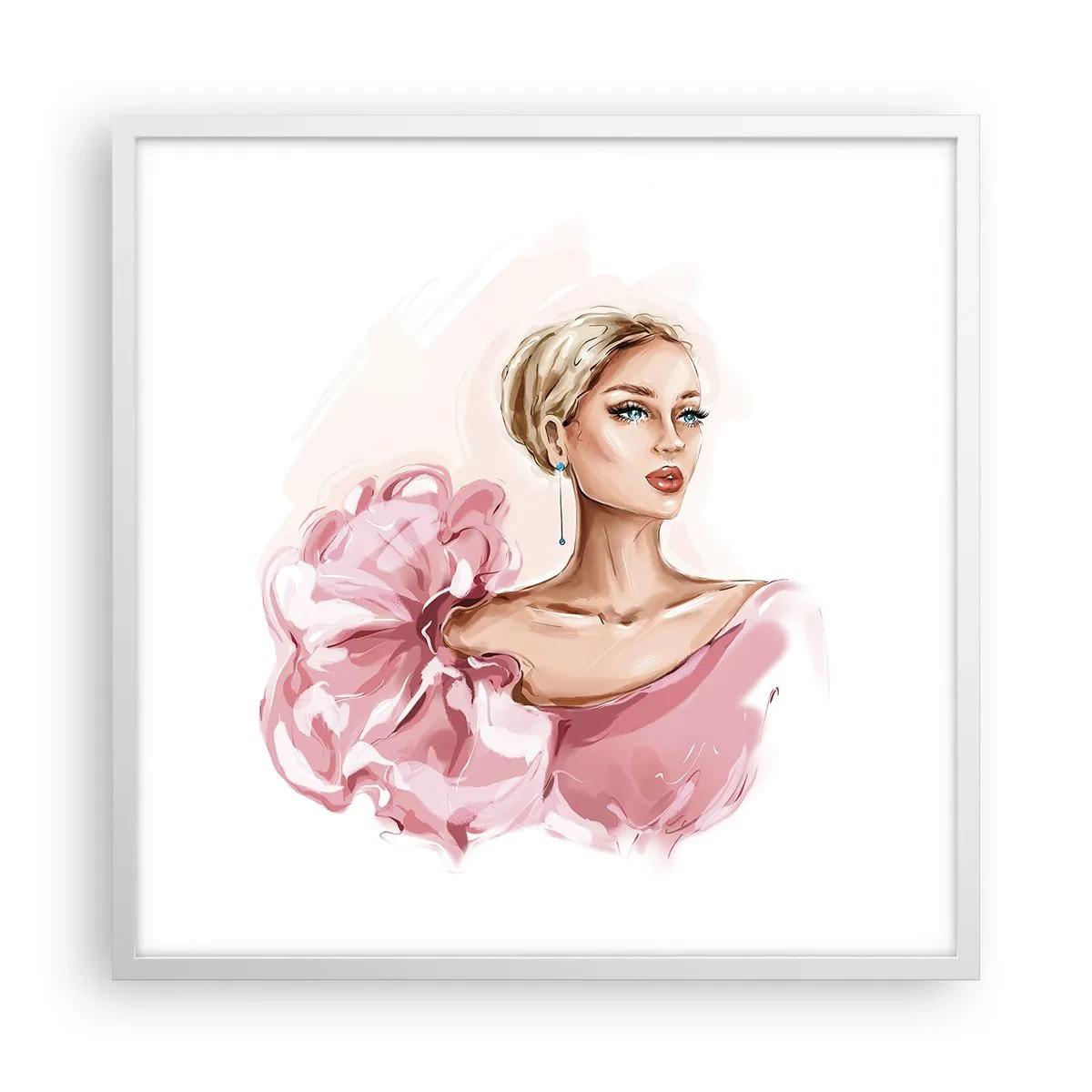 Plakat i hvid ramme - Som malet... - 60x60 cm