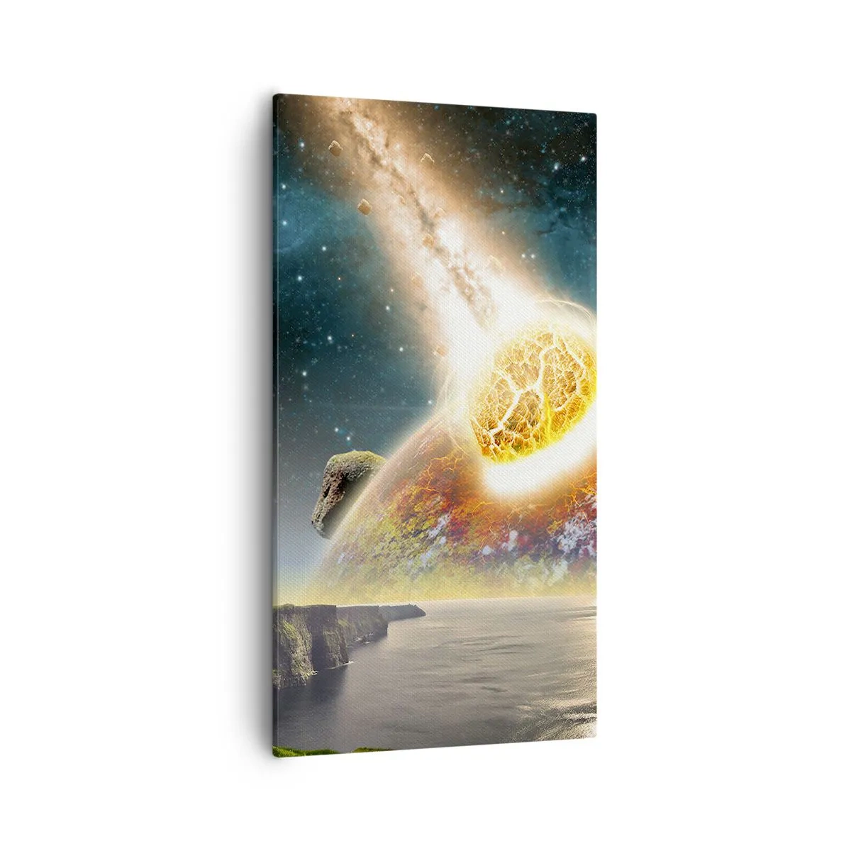 Lærredstryk - Billede på lærred - Kosmisk drama - 55x100 cm