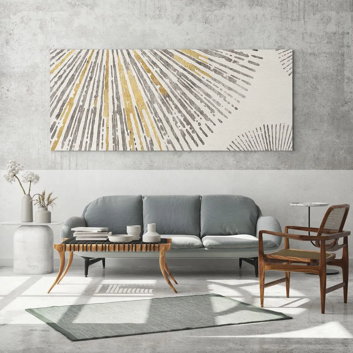 Billede på glas - Skønheden i en rokke - 120x50 cm