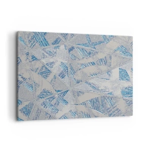 Lærredstryk - Billede på lærred - I en gråblå labyrint - 100x70 cm