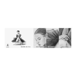 Prøve Fototapet Premium Canvas - Fortryllet af dans - Ballerina, Dans, Ballet - 100x30 cm