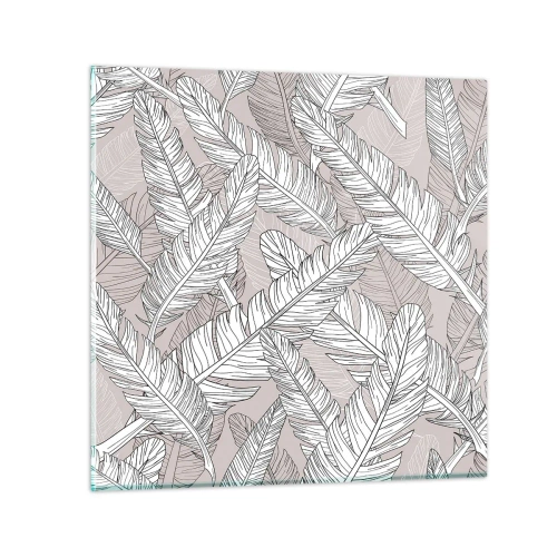 Billede på glas - Fjerlig uro - 70x70 cm