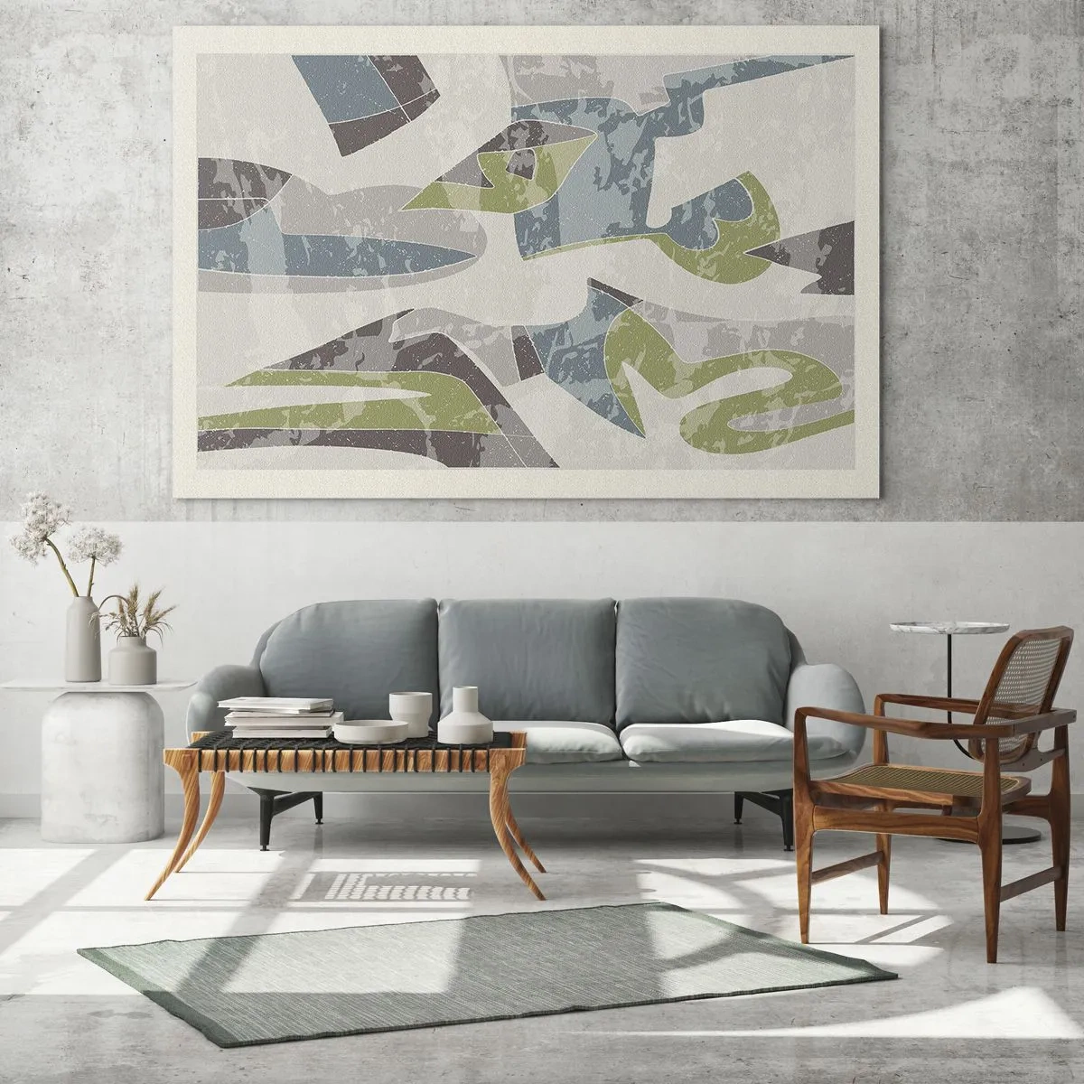 Billede på glas - Komposition bag glas - 120x80 cm