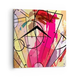 Lærredstryk - Billede på lærred - Eksplosion - 70x70 cm