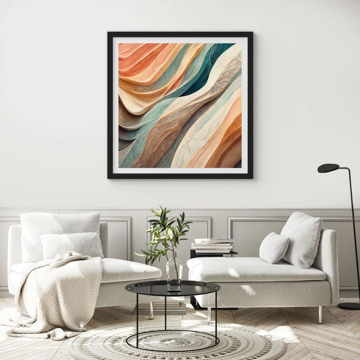 Plakat i sort ramme - Øjeblikke før forandring - 30x30 cm