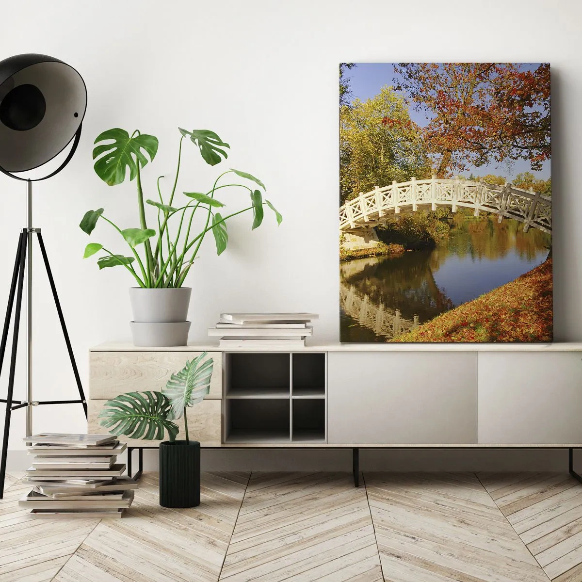 Lærredstryk - Billede på lærred - På den hvide bro af suk - 50x70 cm