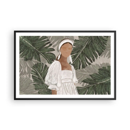 Plakat i sort ramme - Eksotisk portræt - 91x61 cm