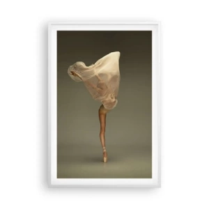 Plakat i hvid ramme - Den er ved at flyve - 61x91 cm