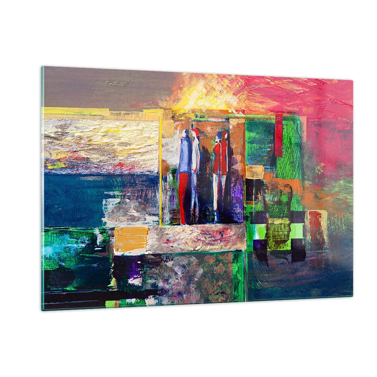 Billede på glas - Forhold og følelser - 120x80 cm