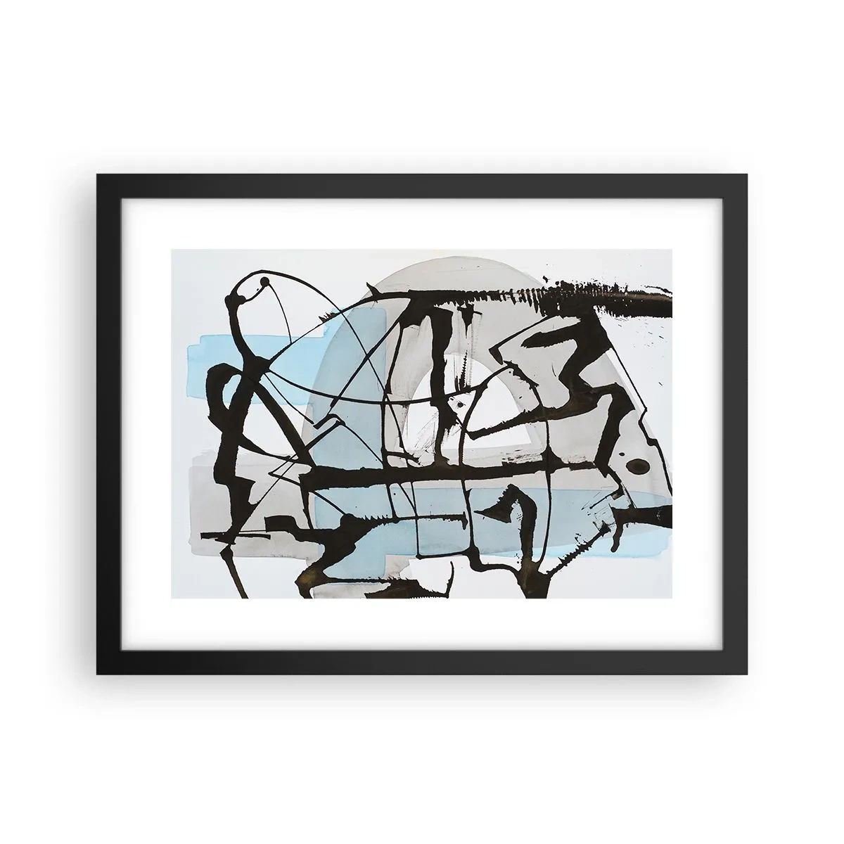 Plakat i sort ramme - Ikke desto mindre blå - 40x30 cm