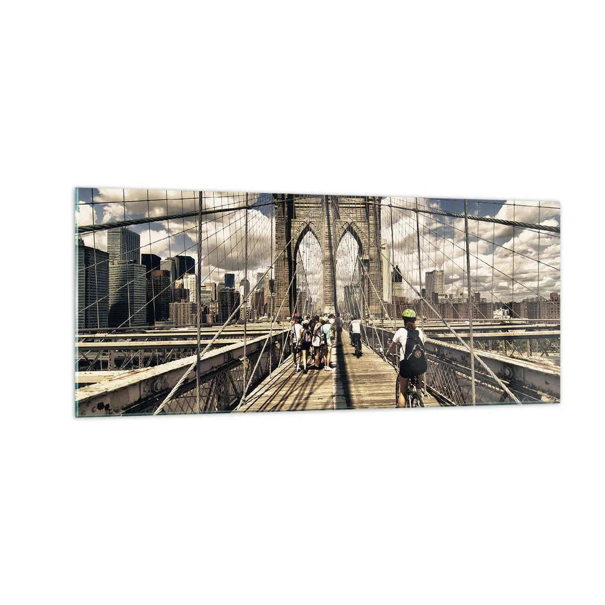 Billede på glas - Lige til hjertet af byen - 100x40 cm