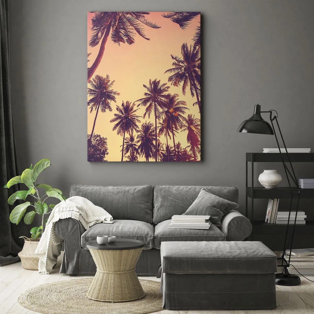 Lærredstryk - Billede på lærred - Tropisk variation - 50x70 cm