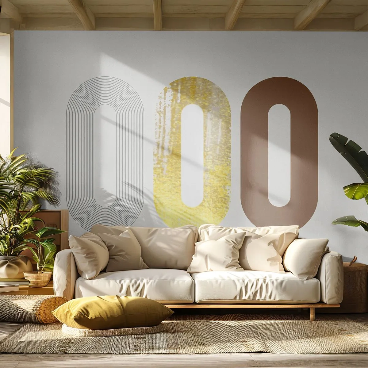 Fototapet Selvklæbende Deluxe Sticker - Åhhh! - Abstraktion, Stykke, Moderne mønster - 350x256 cm