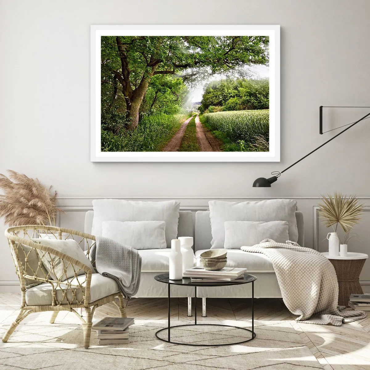 Plakat i hvid ramme - Et in Arcadia ego - 100x70 cm