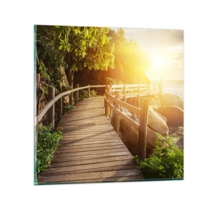 Billede på glas - Endnu et sving, endnu et under - 70x70 cm