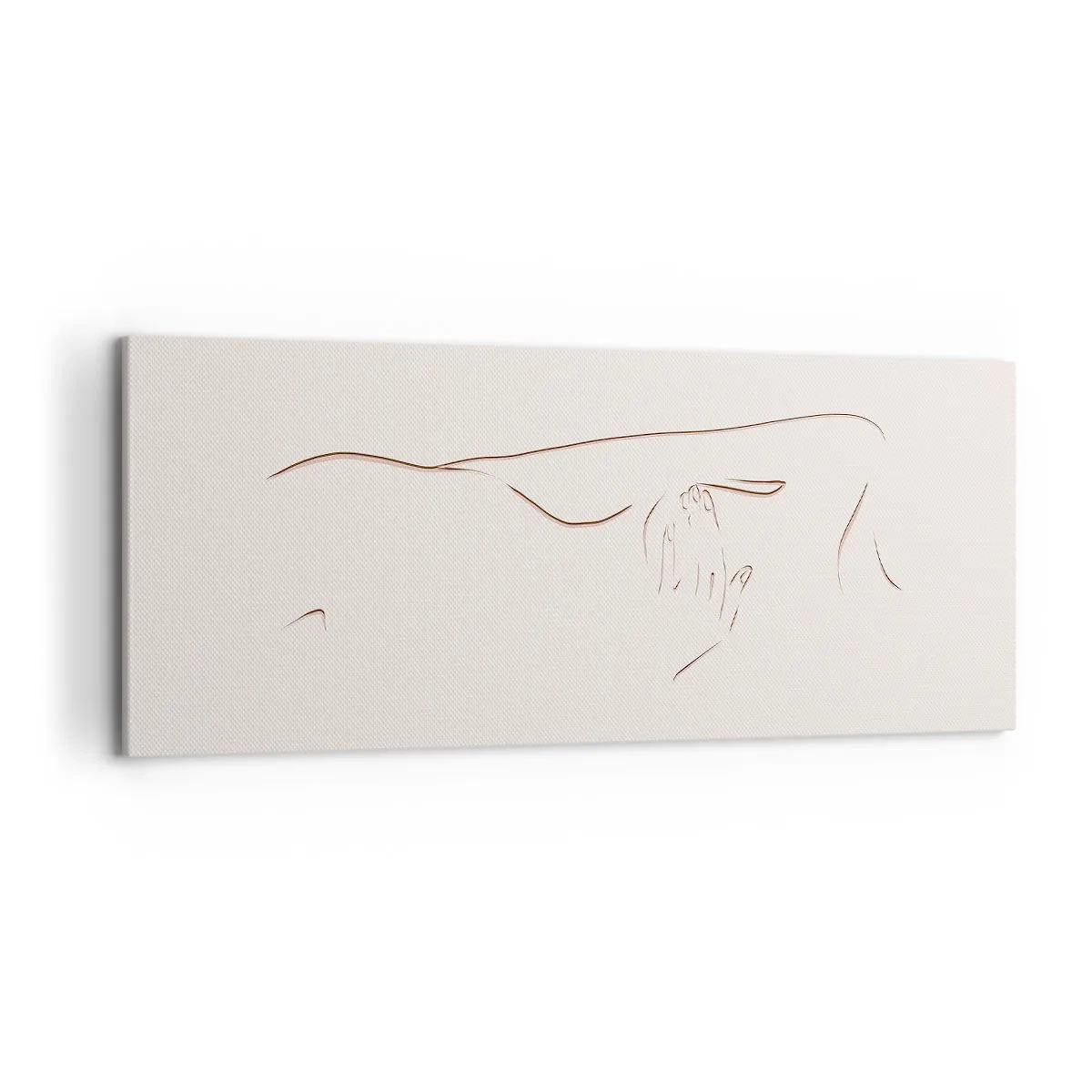 Lærredstryk - Billede på lærred - Begærets form - 120x50 cm