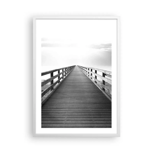 Plakat i hvid ramme - Ind i det fjerne… - 50x70 cm