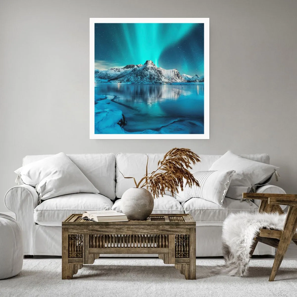 Plakat - Nat med lys - 30x30 cm
