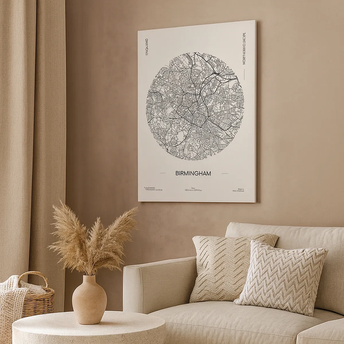 Lærredstryk - Billede på lærred - Birminghams anatomi - 50x70 cm