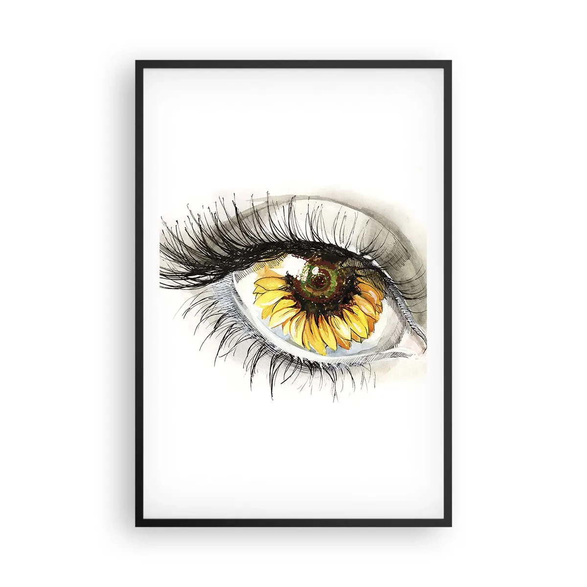 Plakat i sort ramme - Et look lige så varmt som sommeren - 61x91 cm