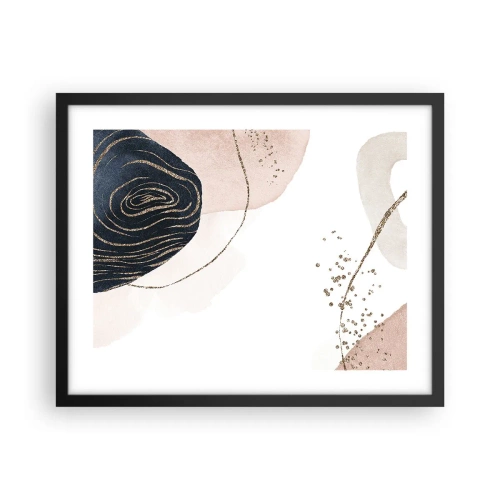 Plakat i sort ramme - Alt flyder - 50x40 cm