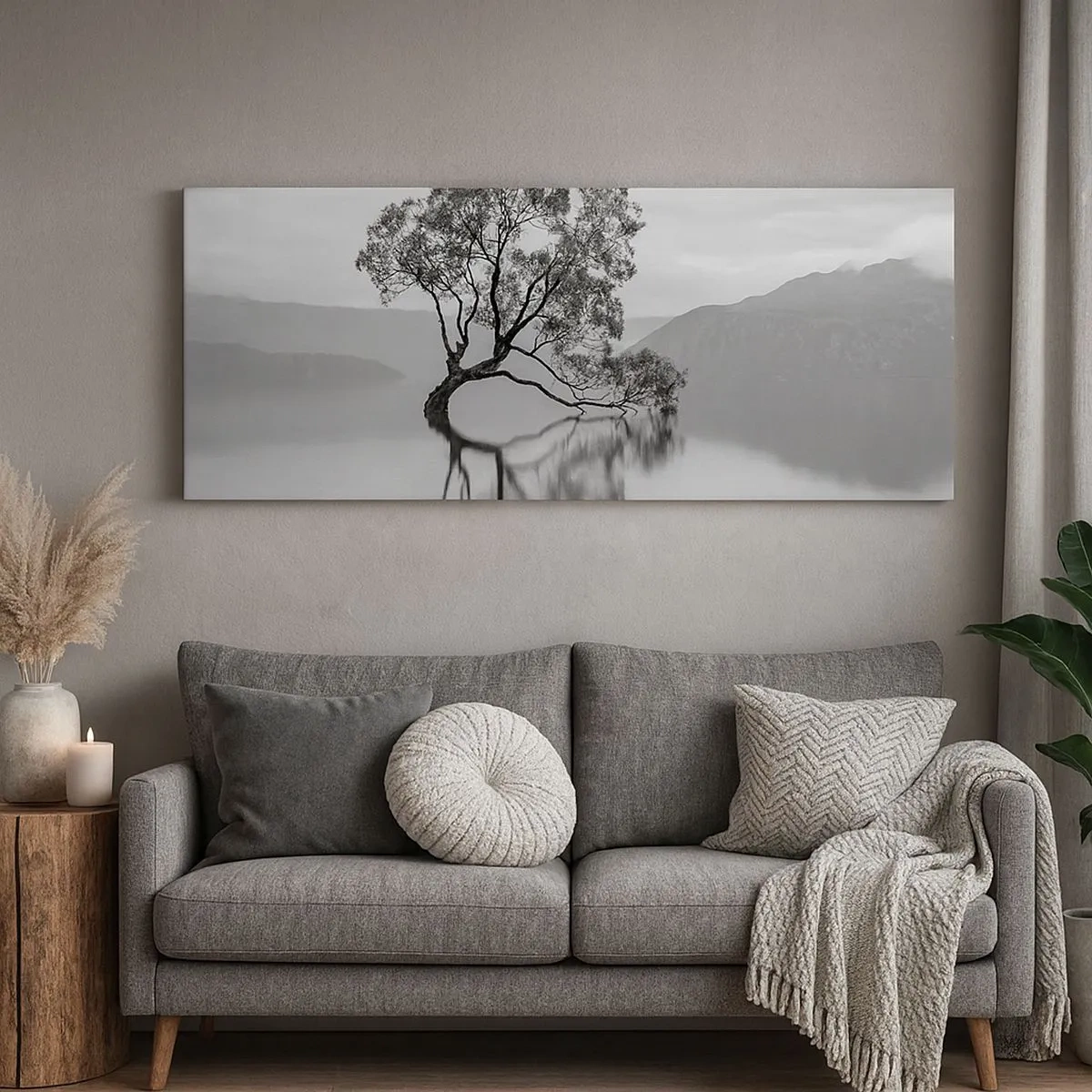 Lærredstryk - Billede på lærred - Der findes et land - 100x40 cm