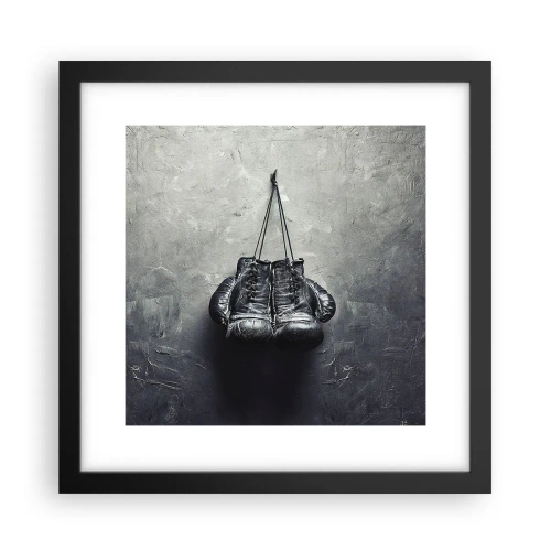 Plakat i sort ramme - En tid med kamp og en tid med fred - 30x30 cm