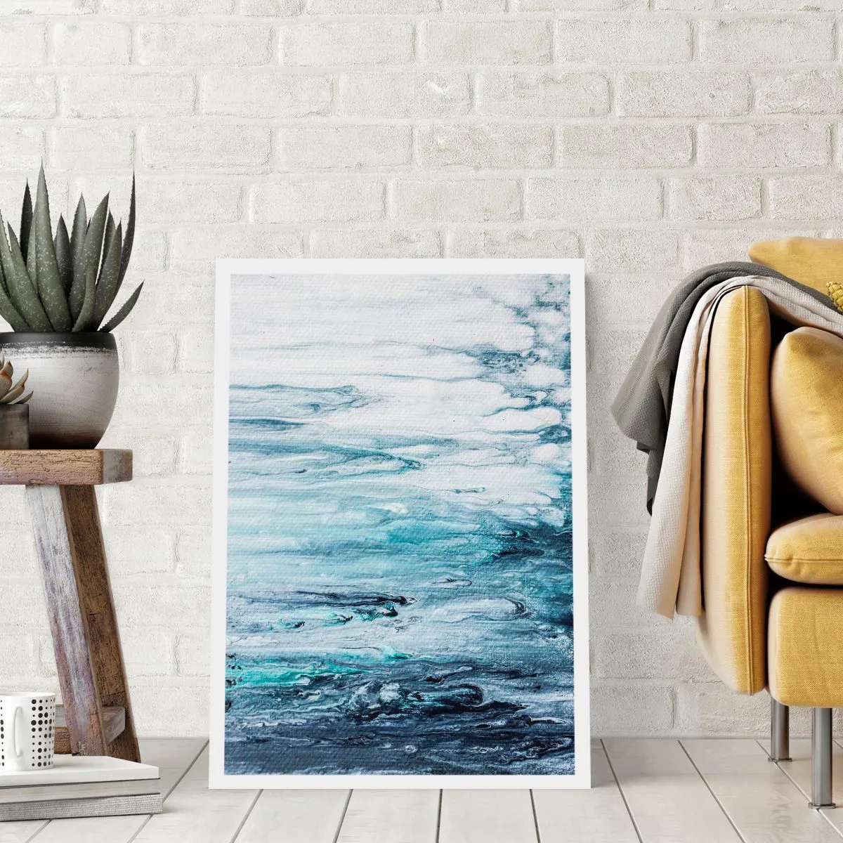 Plakat - Blå istapper - 40x50 cm