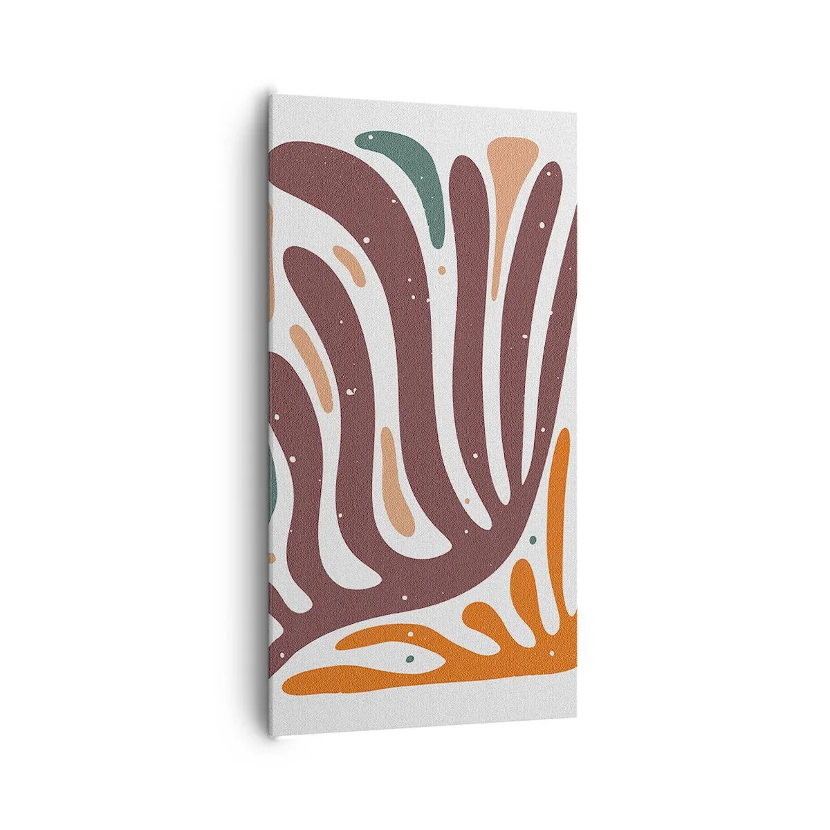 Lærredstryk - Billede på lærred - Strålende organisk komposition - 65x120 cm