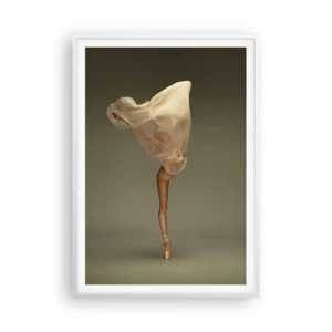 Plakat i hvid ramme - Den er ved at flyve - 70x100 cm