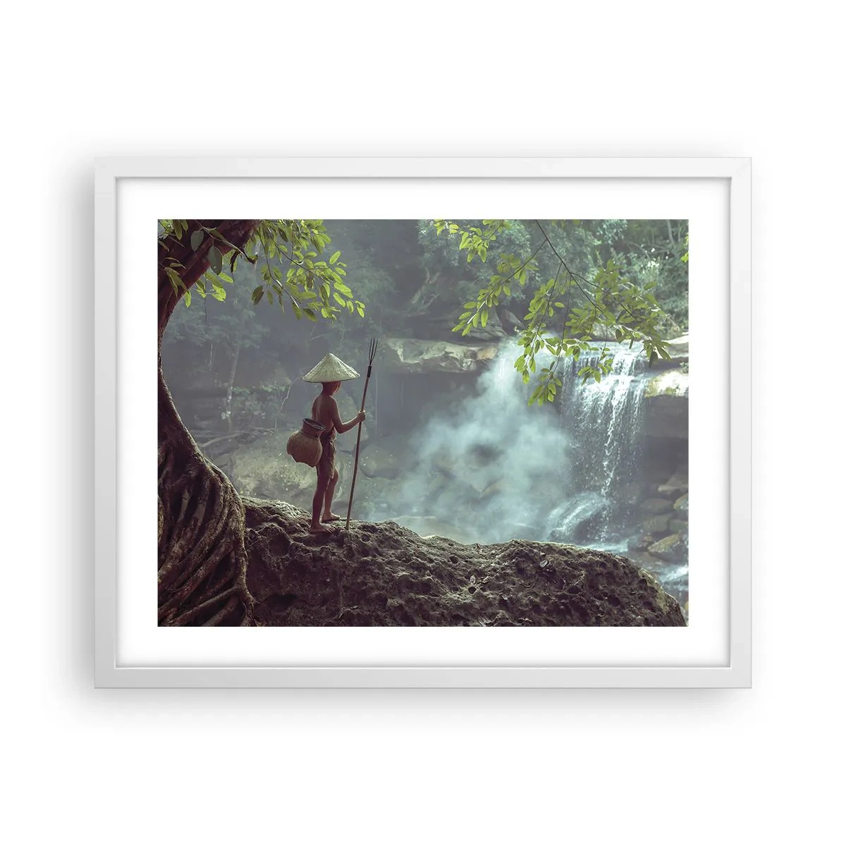 Plakat i hvid ramme - Venlig med naturen - 50x40 cm