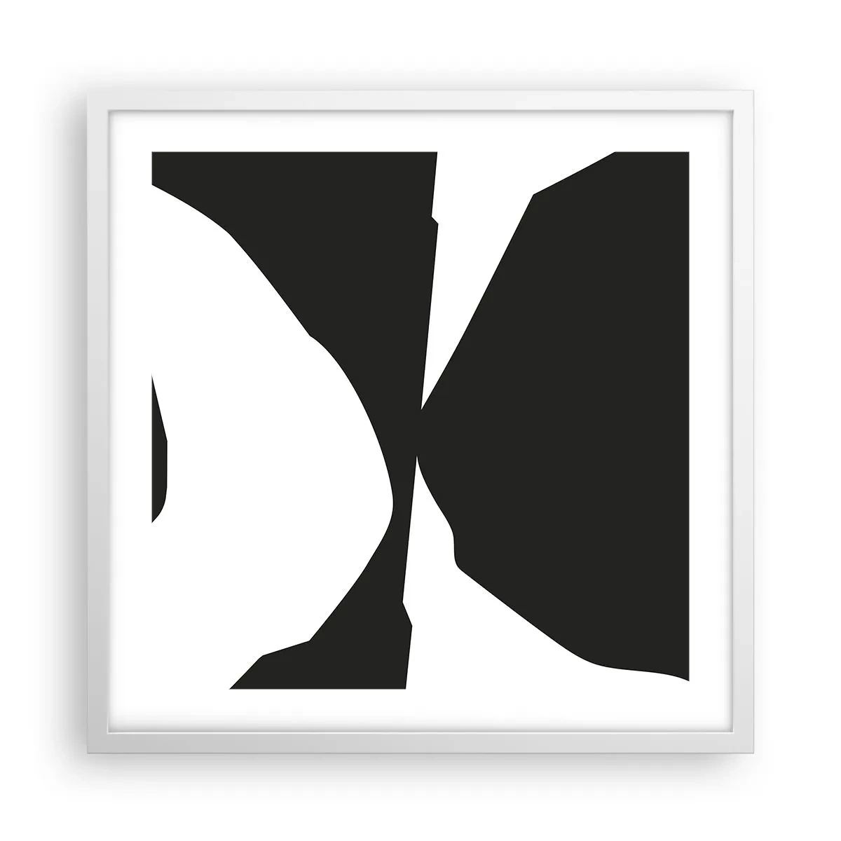 Plakat i hvid ramme - Positiv-negativ - 50x50 cm