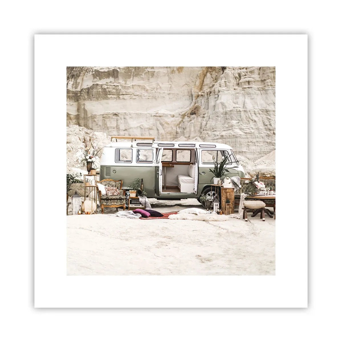 Plakat - Tid til at starte rejsen - 30x30 cm