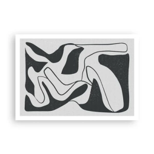 Plakat - Abstrakt leg i en labyrint - 100x70 cm