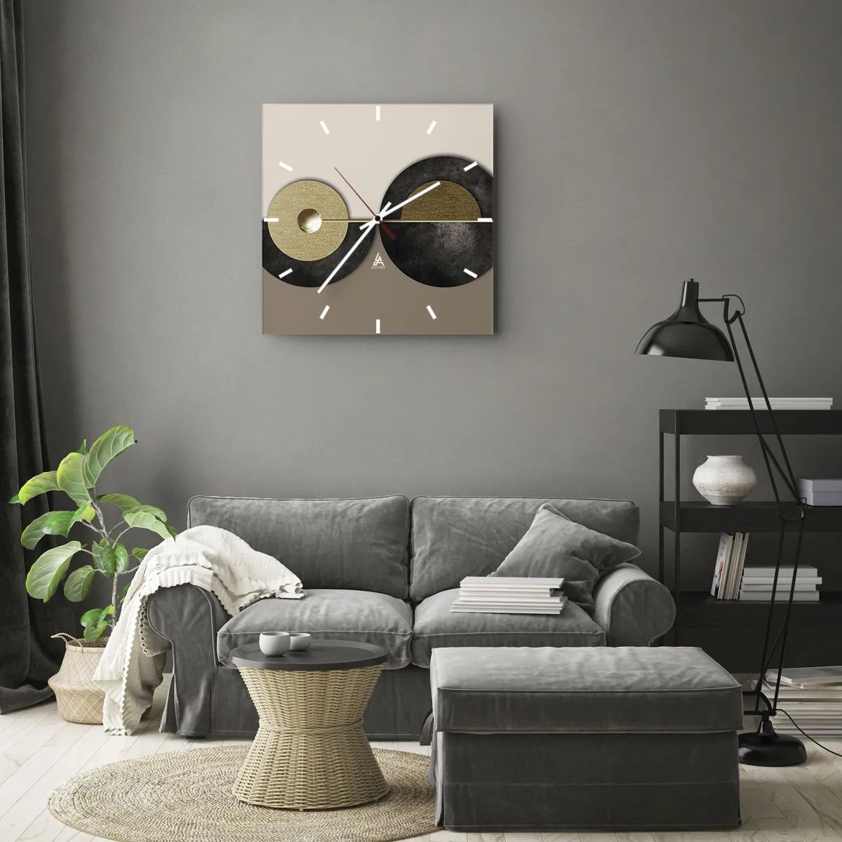 Vægur, Uret - Variationer omkring en cirkel - 40x40 cm