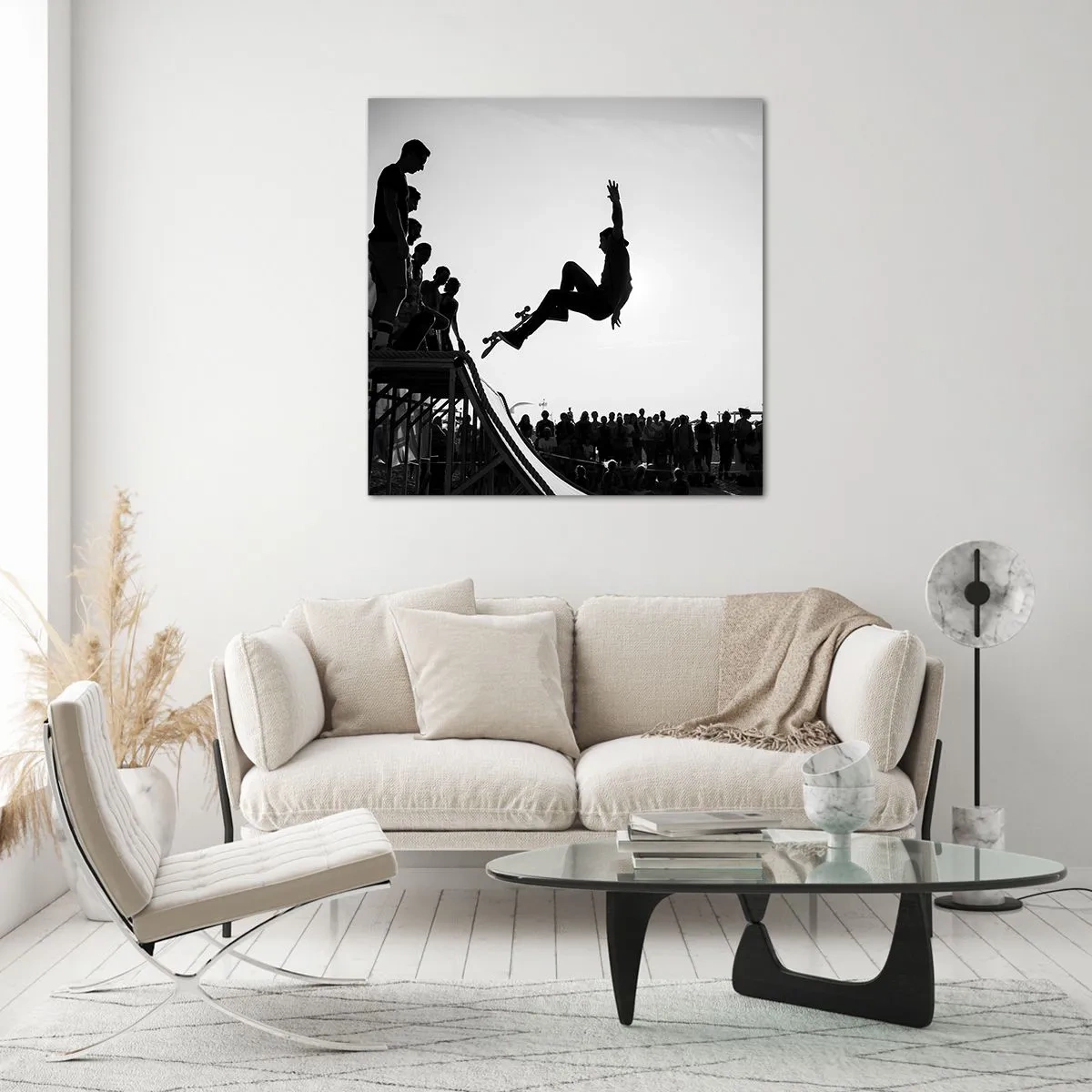 Billede på glas - Helte og tilskuere - 50x50 cm