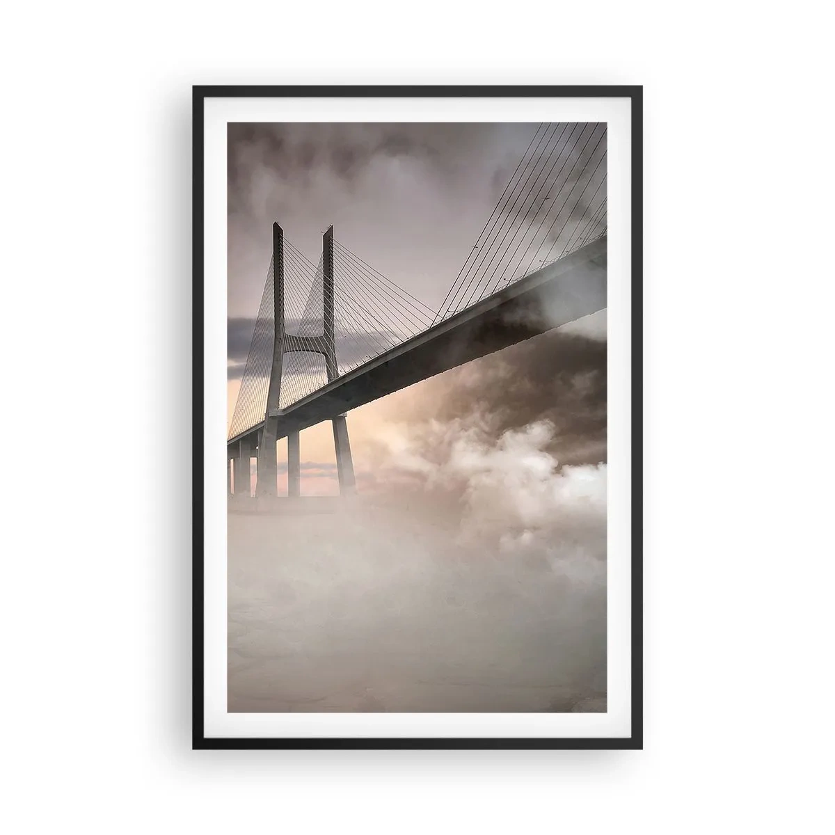 Plakat i sort ramme - På en flod, der ikke eksisterer - 61x91 cm